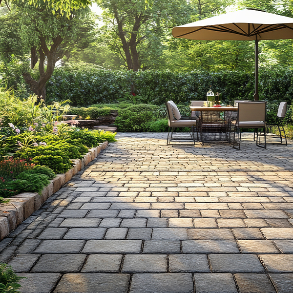 Custom paver hardscape installation in Inland Empire